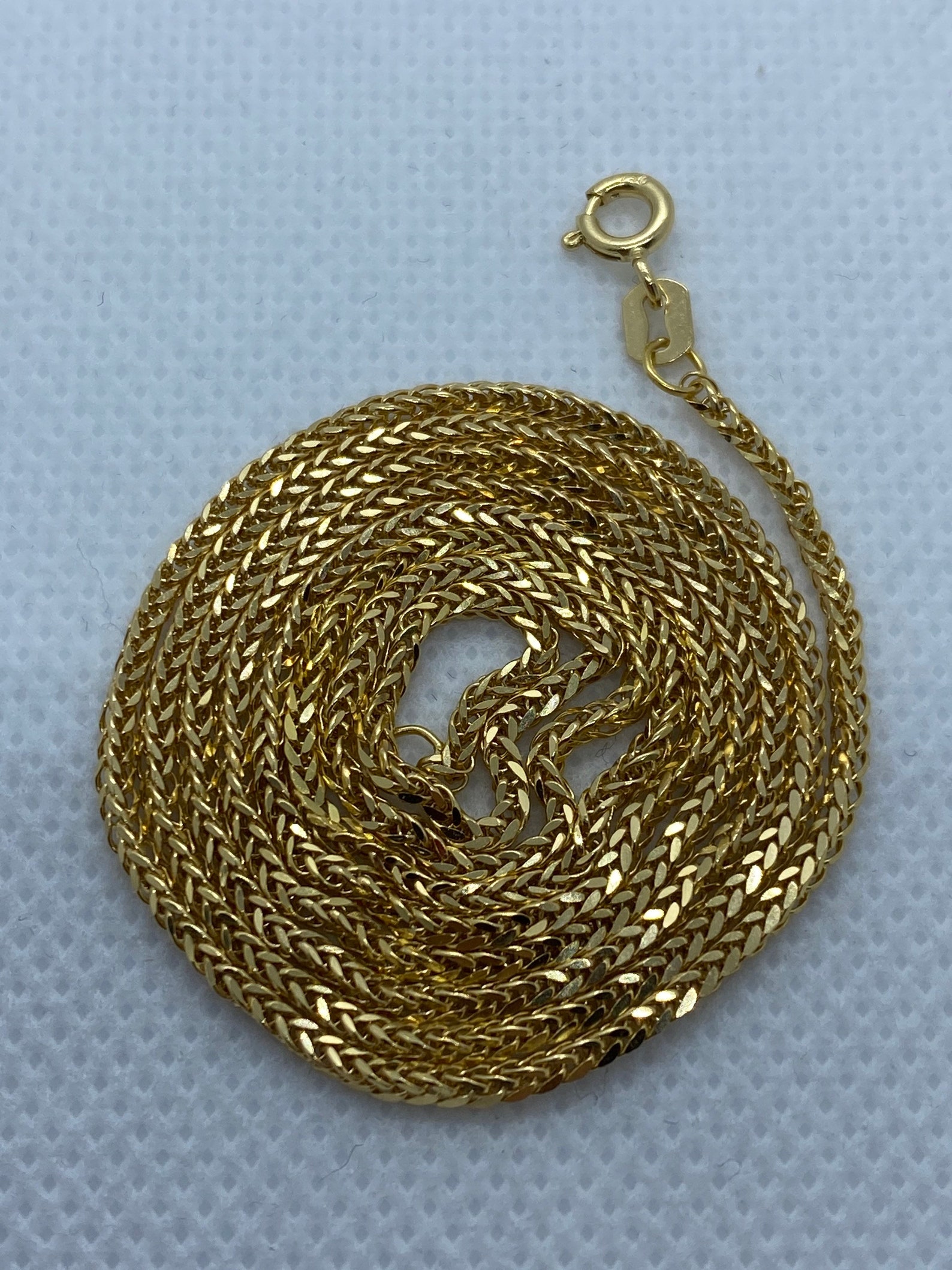 18k solid gold foxtail chain foxtail chain foxtail necklace Etsy