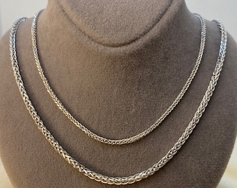 18k White Gold Chain - Etsy