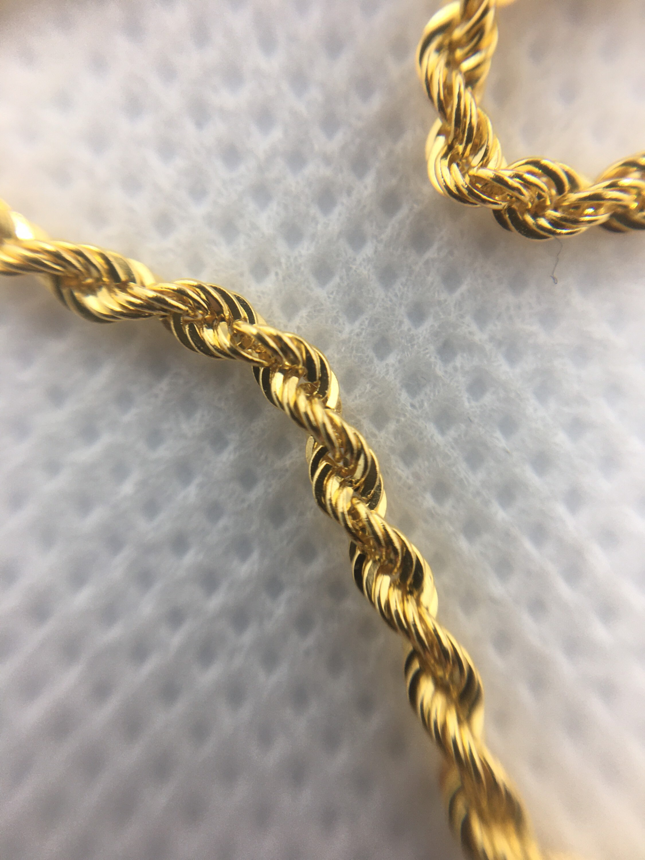 18k Solid Gold Rope Necklace 2mm18k Solid Gold Rope Chain Etsy