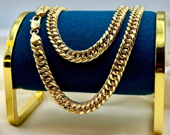 14k GOLD Curb Chain, 21.5", 6 MM, 19 gr, Real Gold Curb Chain, 14k Gold Chain, For Him, for Her, Birthday Gift, Anniversary Gift, For Mum.