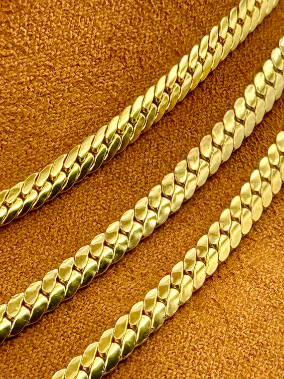 18k Gold Curb Chain Necklace: Real Gold, 5mm - Etsy