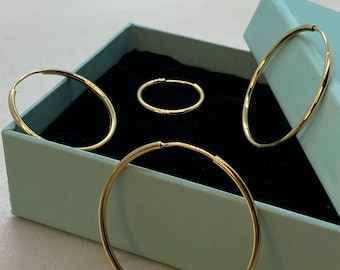 14k Gold  Hoop Earring,Gold Hoop Earring, simple Hoop earring, Gold hoop Earring, gift earring , Gift for her