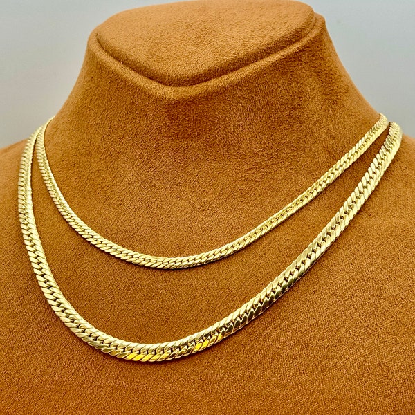18k Gold Necklace Men Etsy