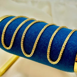 18k Real Gold Franco Bracelet, 7.5", 2 mm width, For Him, For Her, Birthday Gift, Franco bracelet, Unique Bracelet, Birthday Gift.