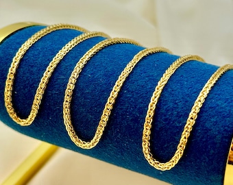 18k Real Gold Franco Bracelet, 7.5", 2 mm width, For Him, For Her, Birthday Gift, Franco bracelet, Unique Bracelet, Birthday Gift.