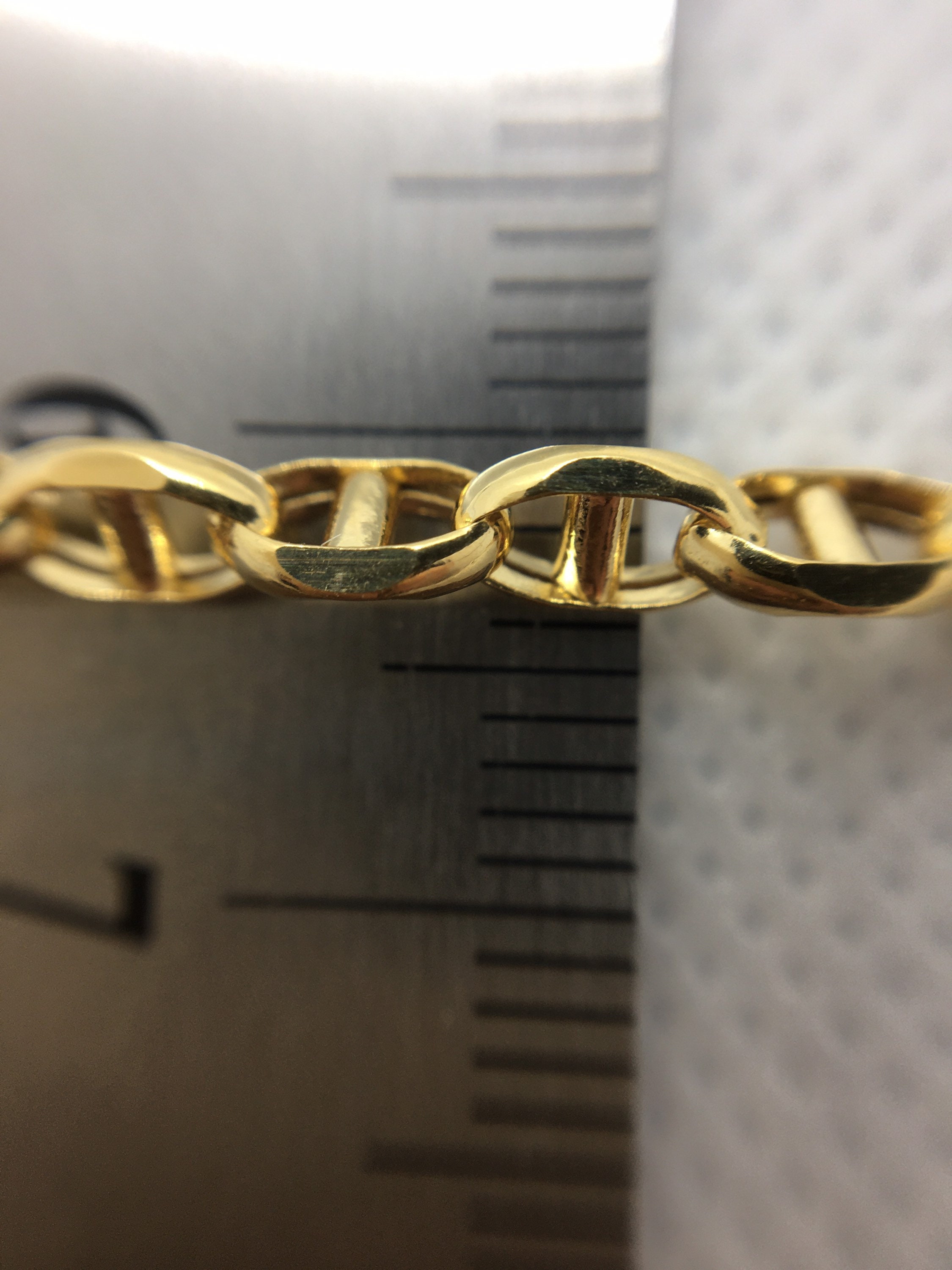 18k Solid Gold ANCHOR CHAIN Necklace 4mm mariner Chain Etsy Canada