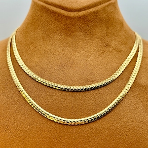 18k Gold Curb Link Chain Necklace - 5.5MM, 18 Inch