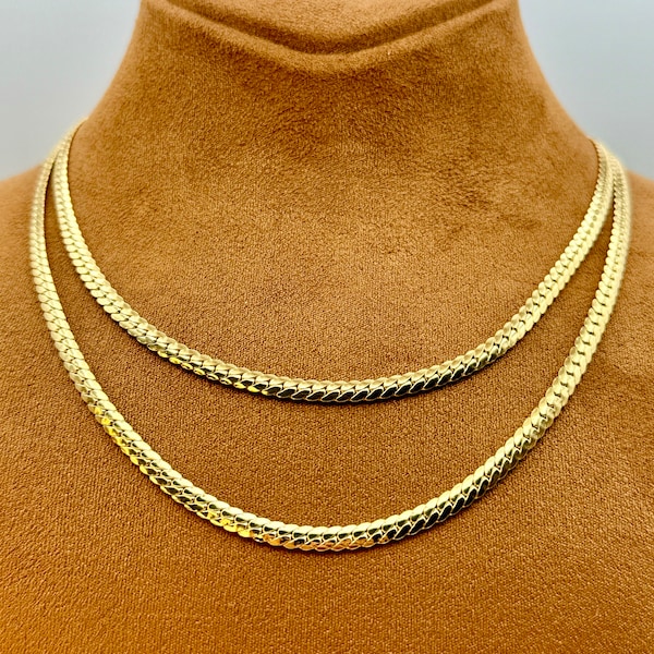 18k Gold Curb Link Chain Necklace - 5.5MM, 18 Inch