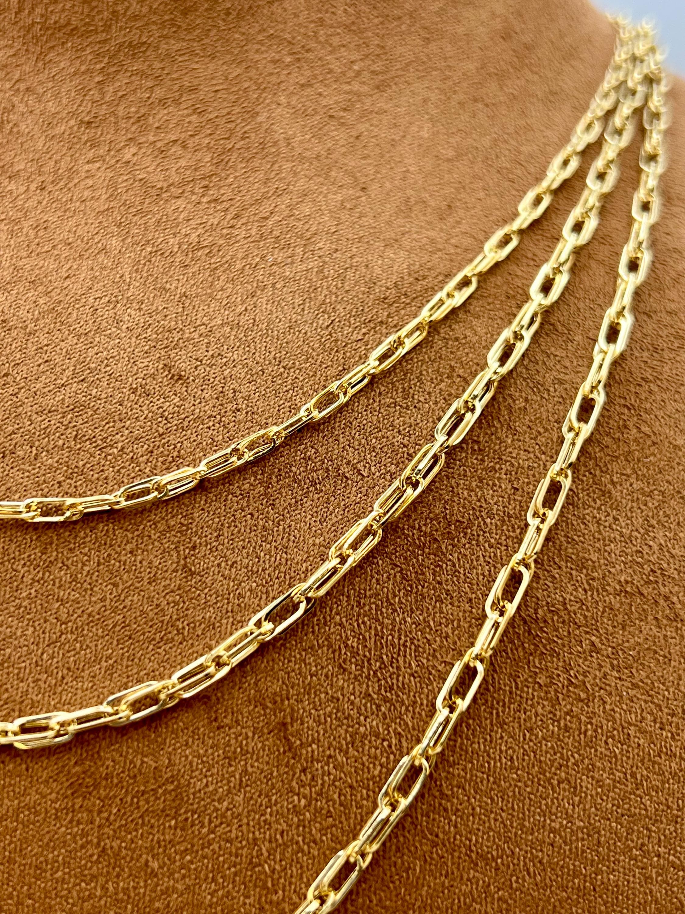 18k Gold Cable Chain Necklace - 20 Inch - Etsy