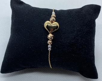 18k solid Gold bracelet 7.5 inches