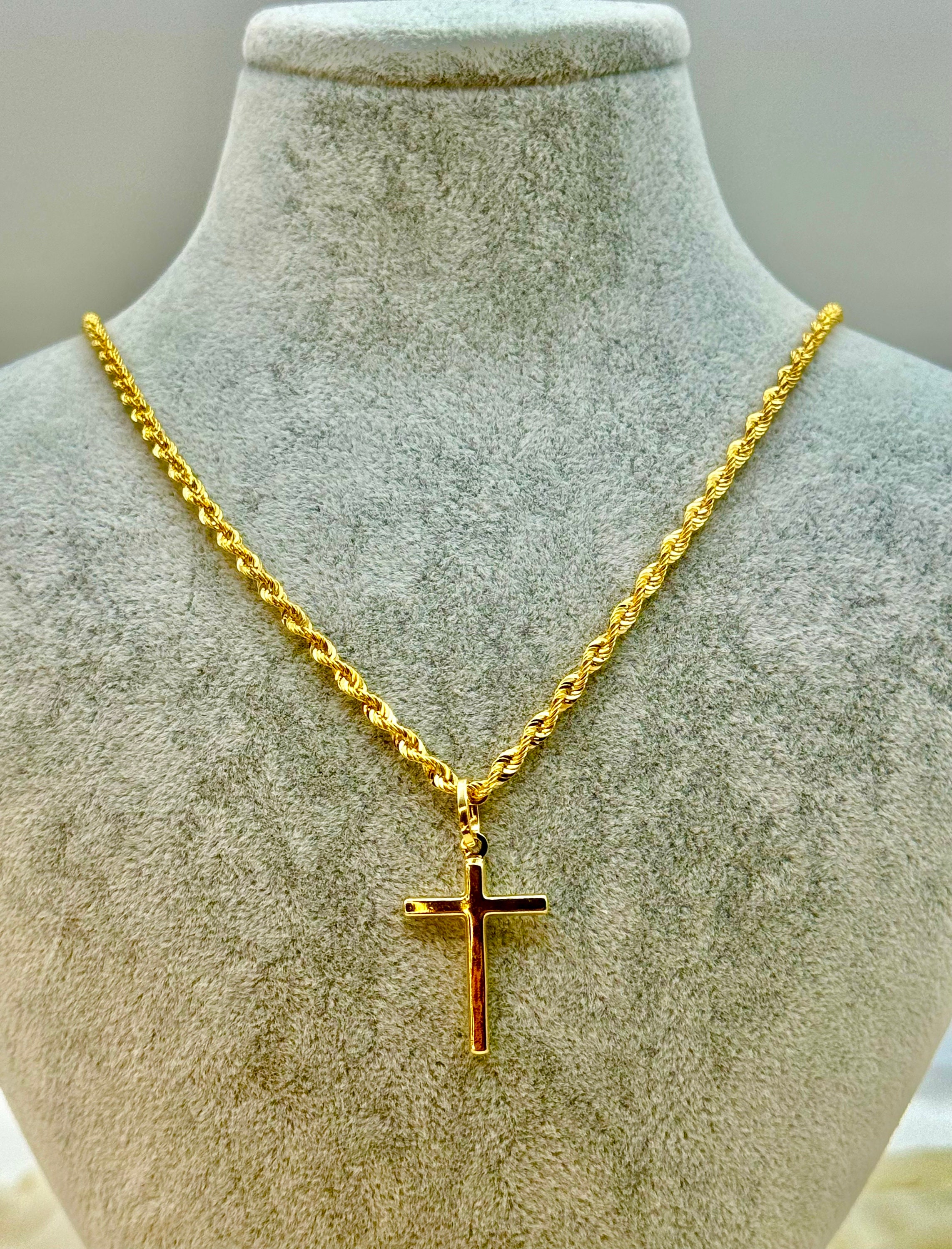 20 inch gold cross chain discount