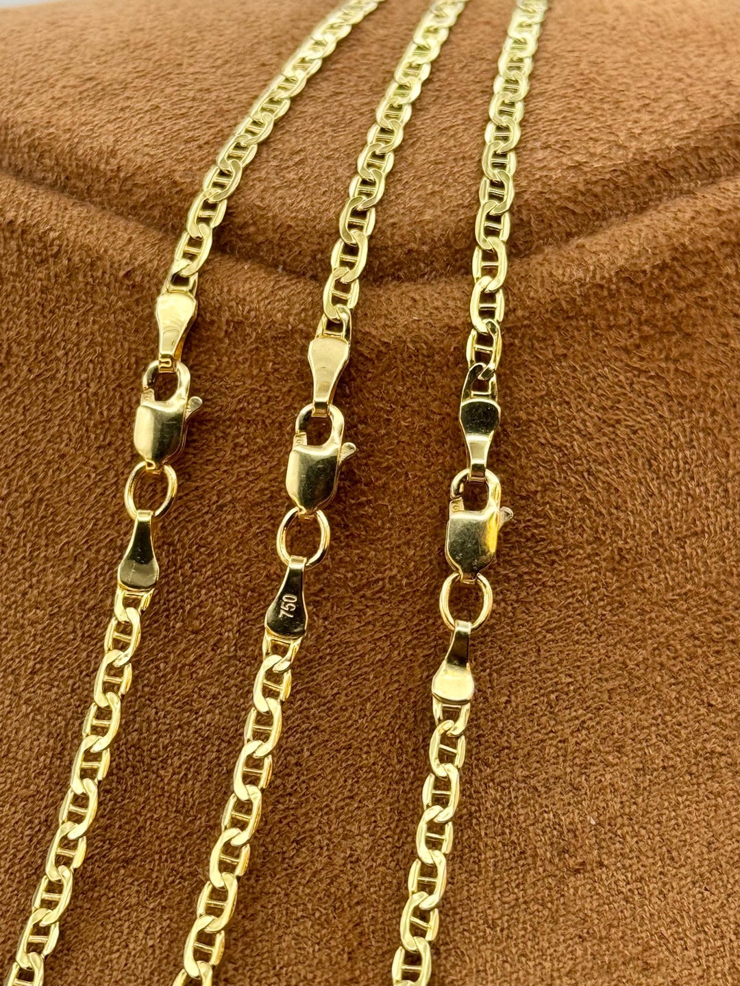 Collana maglia marinara con moschettone gold – MM Accessori