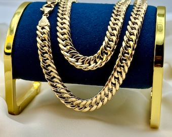 14k Real GOLD Curb Necklace,25.5", 23.5", 21.5", 6 MM ,Real Gold Curb Chain, For Him, for Her, Birthday Gift, Anniversary Gift .