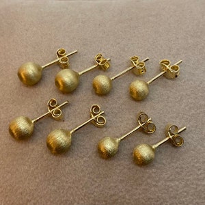 14k Gold Stud Ball Earring , 14k Real Gold Earring , For her ,Birthday Gift , For Mom , Real Gold Stud earring ,Everyday Earring