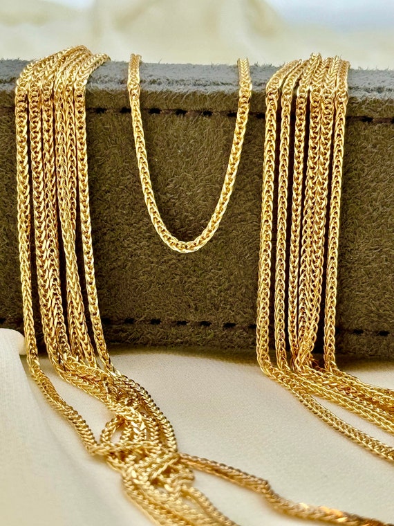 フランコチェーン フランクリン JEWELRY 14KT ゴールド 14k Gold Franco Chain Necklace - 1.5mm Foxtail Chain - Etsy Hong Kong
