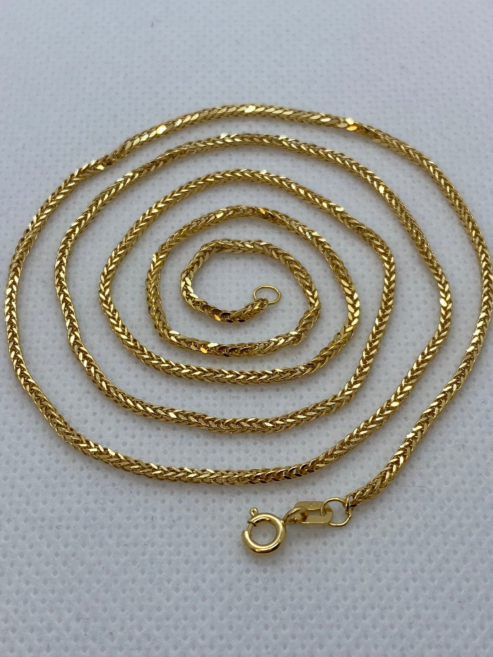 18k Solid Gold Foxtail Chain Foxtail Chain Foxtail Necklace - Etsy