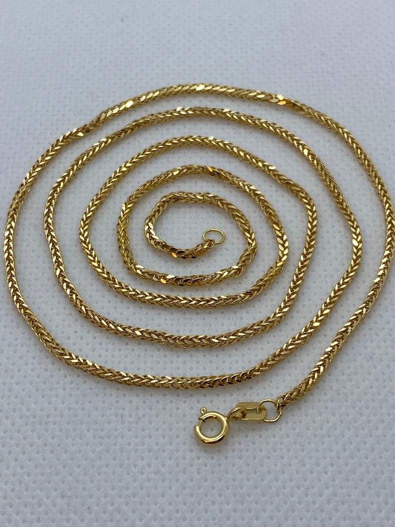 18k Solid Gold Foxtail Chain Foxtail Chain Foxtail Necklace - Etsy