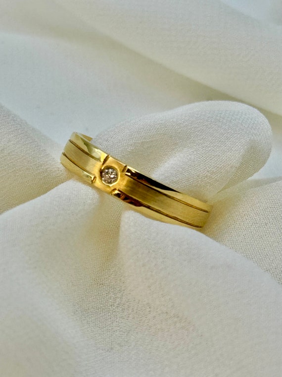 18k Solid Gold Ring With One Diamond , Diamond Ring , for Her, for Him ,unisex Ring , Birthday Gift , Anniversary Gift , for Mum ,for Dad. - Etsy 18k Solid Gold Ring With One Diamond , Diamond Ring , for Her, for Him ,unisex Ring , Birthday Gift , Anniversary Gift , for Mum ,for Dad. - Etsy