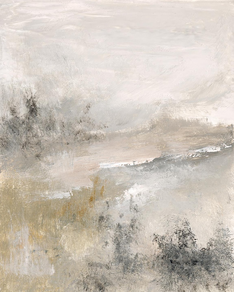 Quiet Abstract Neutral Abstract Landscape Painting, Neutral Art for Walls | Memory ...