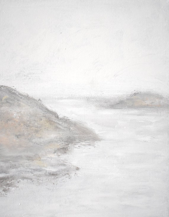 Big Sur Painting, California Painting, Beach Artwork, Coastal Art, Ocean Art Print, Neutral Artwork, Wall Art | Big Sur