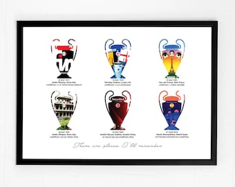 Liverpool Framed Print - Liverpool FC Poster - Liverpool Wall Art - Liverpool Champions Print - Liverpool Christmas Gift - LFC Shop