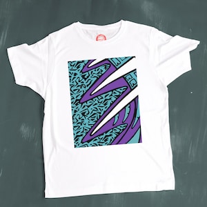 Retro 90&#39;s Goalkeeper Jersey Print - Purple