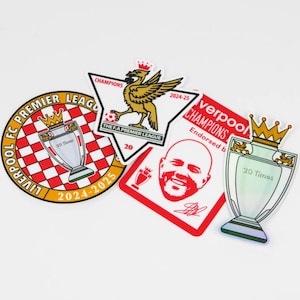 Liverpool FC Sticker Pack - LFC 20 times Champions Stickers - Liverpool Premier League Winners Sticker - Arne Slot Sticker - Kop Clobber