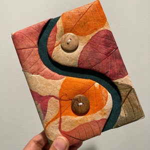 gratitude journal handmade in nepal from lokta paper, unlined journal