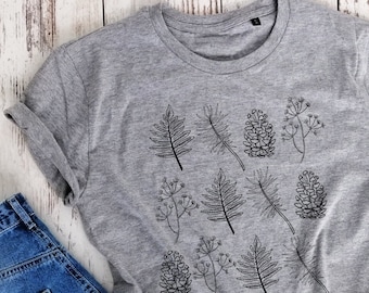 Organic cotton, Natural motives T-shirt, ecofriendly Shirt, unisex t-shirt, Unisex Crew neck T-shirt, Organic t-shirt, vegan gift shirt