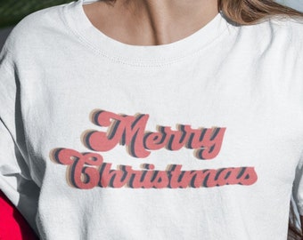 Coton bio, t-shirt de Noël, t-shirt cadeau, t-shirt joyeux Noël, t-shirt de Noël, chemise de décembre, t-shirt de Noël cadeau