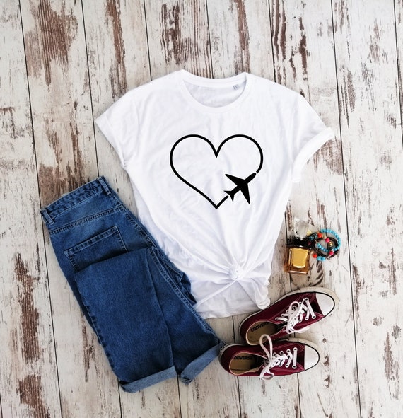 Organic cotton, I love travel T-shirt, Gift Shirt, unisex t-shirt, vegan shirt, eco-friendly shirt, feminist shirt