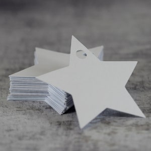 Etiquetas de regalo de estrella pequeña, etiquetas Kraft de 2 pulgadas, etiquetas blancas, etiquetas de precio, etiquetas de fiesta, etiquetas de artículos, etiquetas de regalo, etiquetas para productos, etiquetas de boda