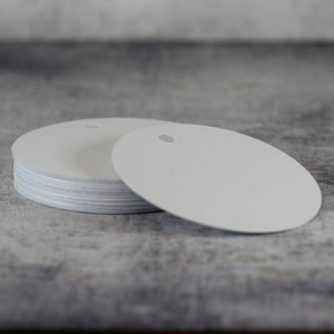 Etiquetas de regalo de círculo grande, etiquetas Kraft de 2,5 pulgadas, etiquetas blancas, etiquetas de precio, etiquetas de fiesta, etiquetas de artículos, etiquetas de regalo, etiquetas para productos, etiquetas de boda