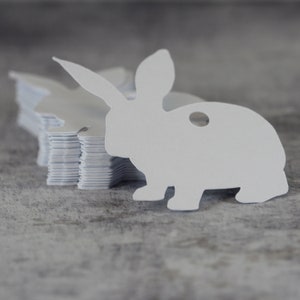Etichette regalo piccolo coniglietto, etichette Kraft da 2 pollici, etichette bianche, cartellini dei prezzi, etichette per feste, etichette per articoli, etichette regalo, etichette per prodotti, Pasqua, etichette primaverili