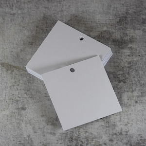 Etiquetas cuadradas grandes, 2,5 pulgadas, etiquetas Kraft, etiquetas blancas, etiquetas de precios, etiquetas para fiestas, etiquetas de artículos, etiquetas de regalo, etiquetas para productos, etiquetas para bodas,