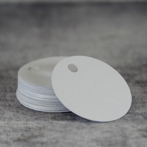 Etiquetas de regalo de círculo pequeño, etiquetas Kraft de 1,5 pulgadas, etiquetas blancas, etiquetas de precio, etiquetas para fiestas, etiquetas para artículos, etiquetas de regalo, etiquetas para productos, etiquetas para bodas