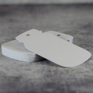 Etiquetas de regalo Jam Jar, Mason Jar de 7 x 4,5 cm, Etiquetas Kraft, Etiquetas blancas, Etiquetas de precio, Etiquetas de fiesta, Etiquetas de regalo, Etiquetas para productos, Etiquetas de boda