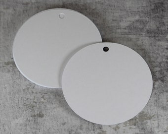 Extra Large Circle Gift Tags, 3 Inch Kraft tags, White tags, Price tags, Party tags, Item labels, Gift tags, Tags for products, Wedding tags