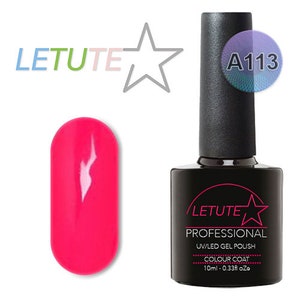 May include: A black bottle of LETUTE Professional UV/LED Gel Polish in color A113. The bottle is labeled with the brand name, product type, and color code. The bottle contains 10 ml (0.33 fl oz) of polish.