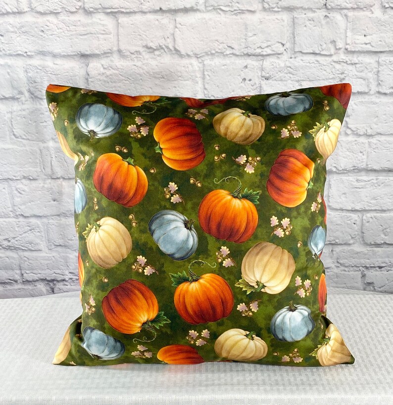 blue pumpkin throw pillows