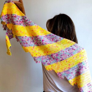 Crochet Shawl Pattern - Crochet Pattern for Beginners -Bright Shawl - LANGUAGE only SPANISH - PDF instant download