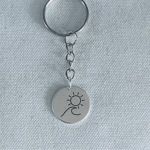 Keychain with sun, woman key chain, handmade, summer pendant, summer accessories, accessory