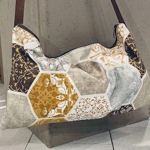 Handmade Boho Tote Bag: Leather Strap Messenger Pouch