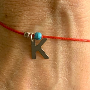Pulsera hecha a mano monograma personalizado, pulsera con cuentas, joyería boho, joyería personalizada, joyas mínimas personalizadas