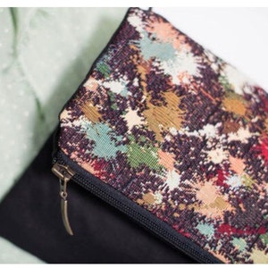 Handmade Canvas Crossbody Clutch: Tapestry Boho Pouch