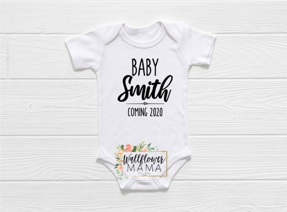 etsy baby announcement onesie