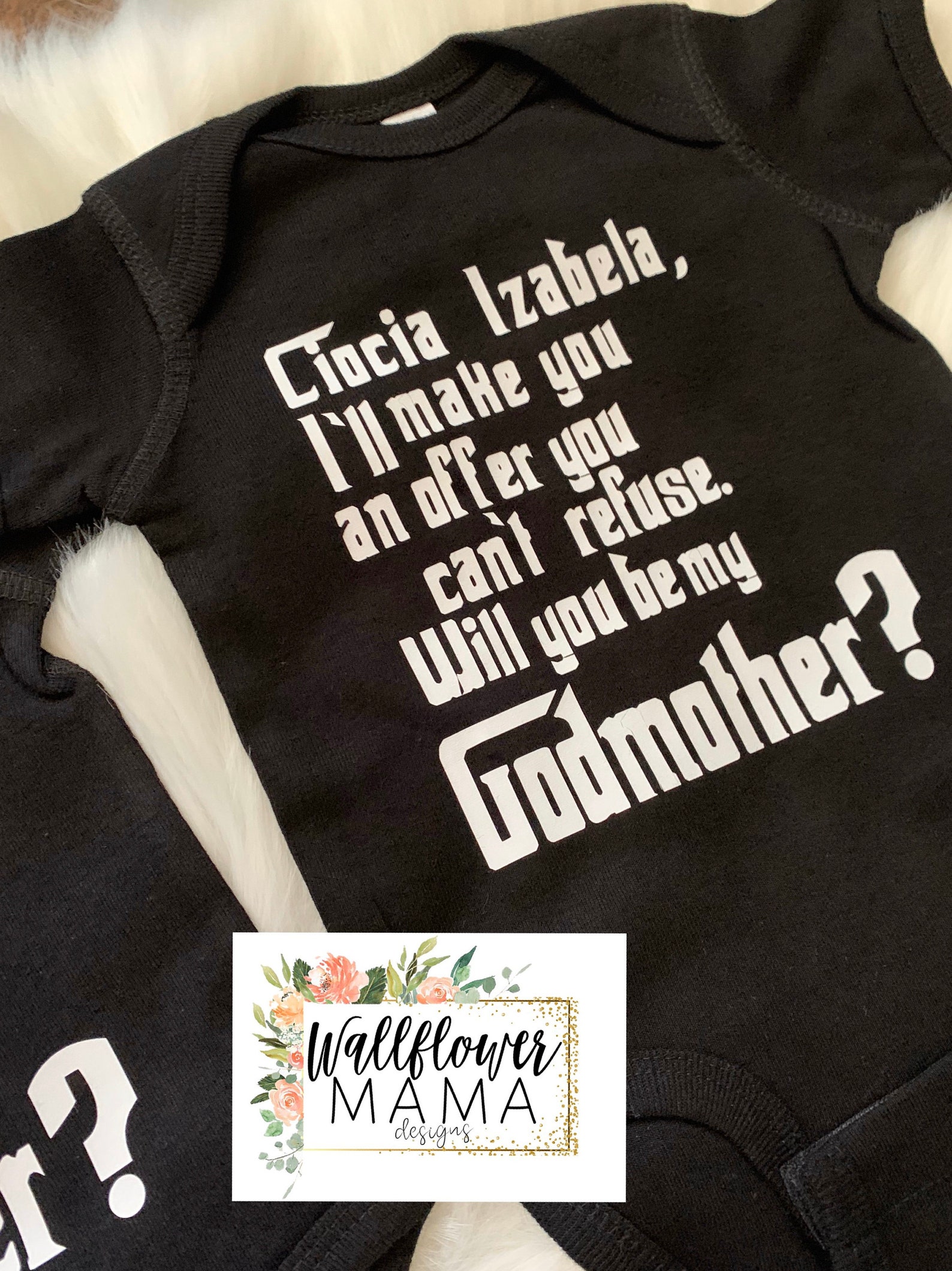 Will you be my godparent onesie Godfather Proposal gift | Etsy