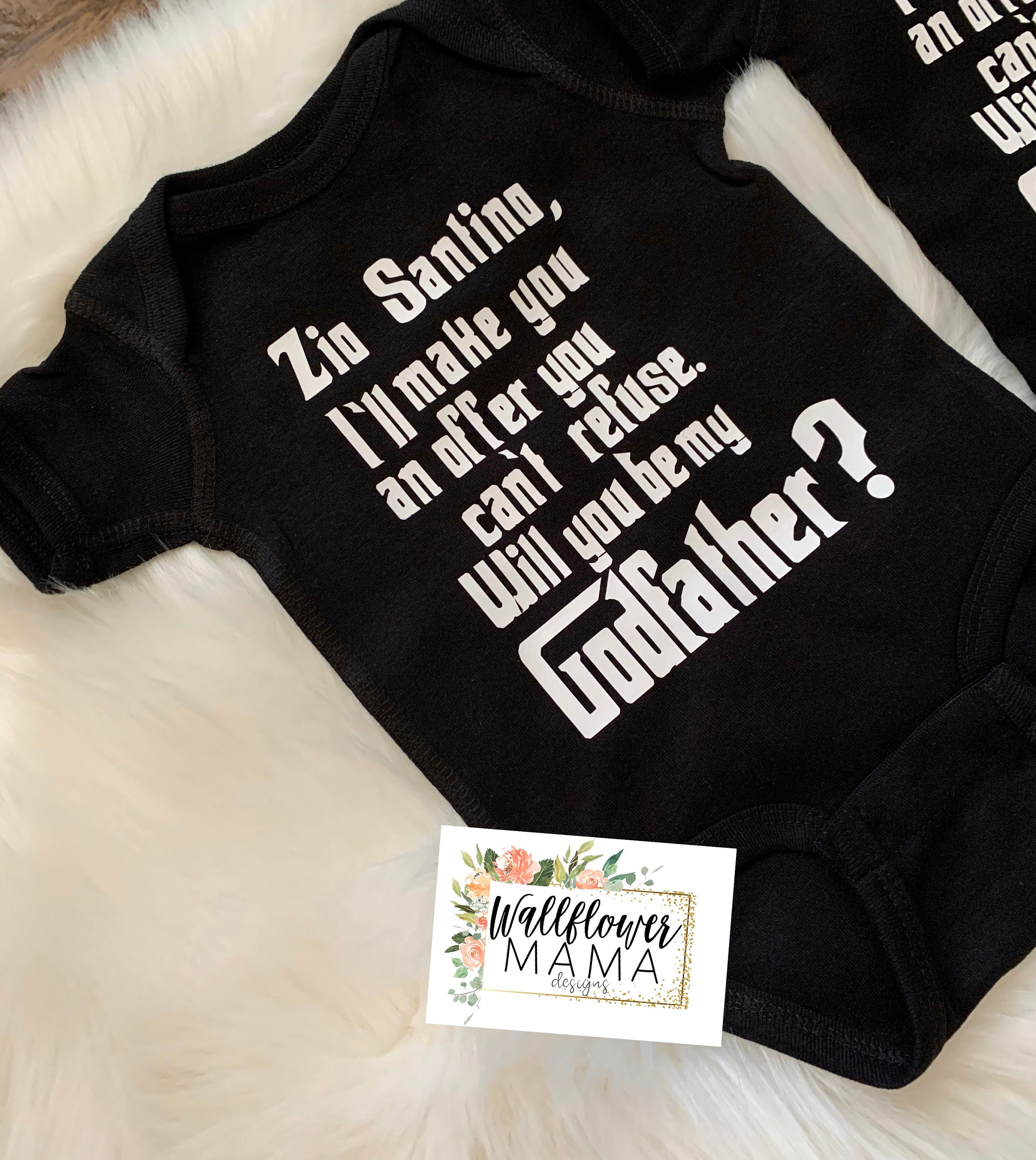 Will you be my godparent onesie Godfather Proposal gift | Etsy