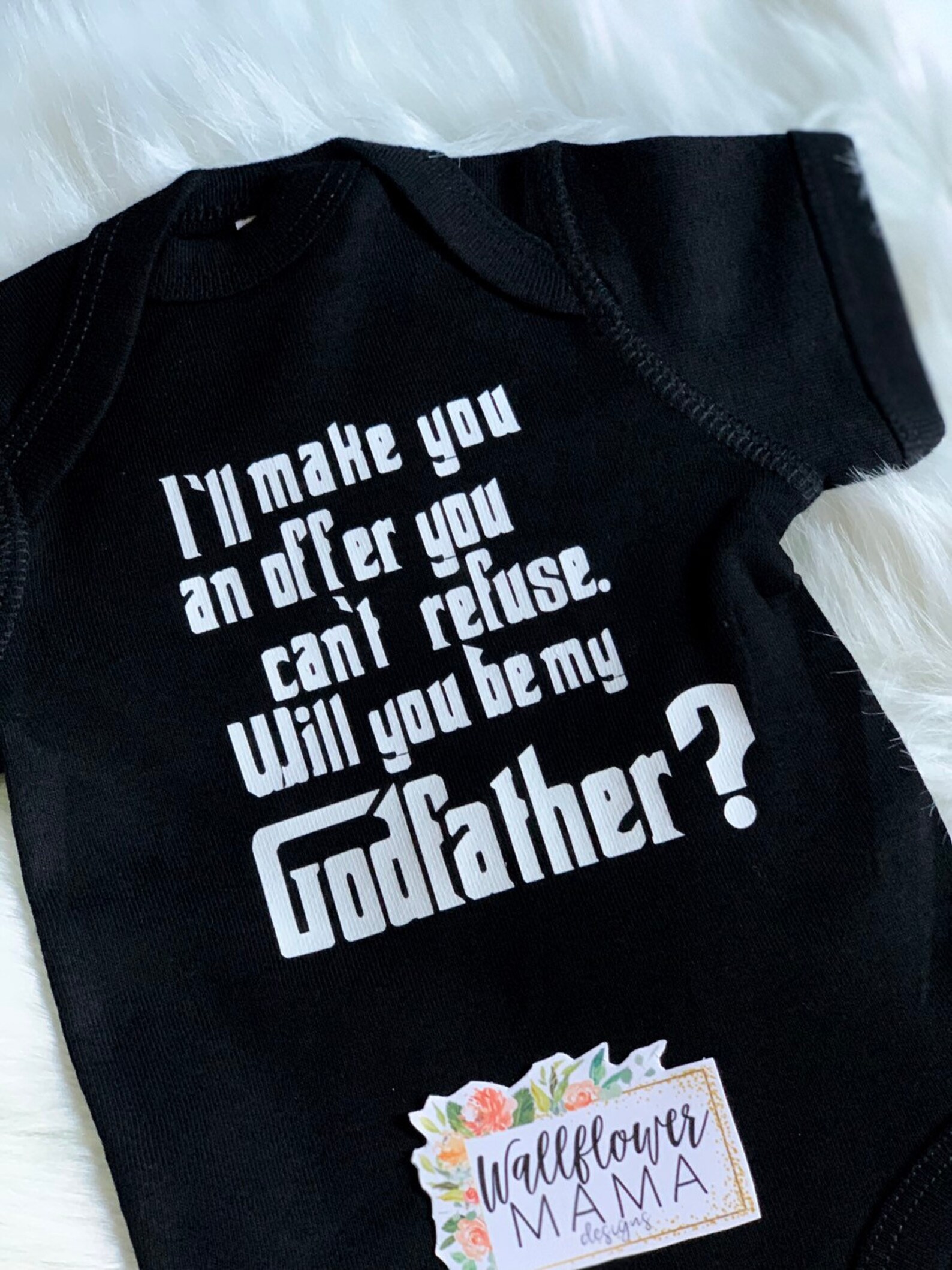 Will you be my godparent onesie Godfather Proposal gift | Etsy