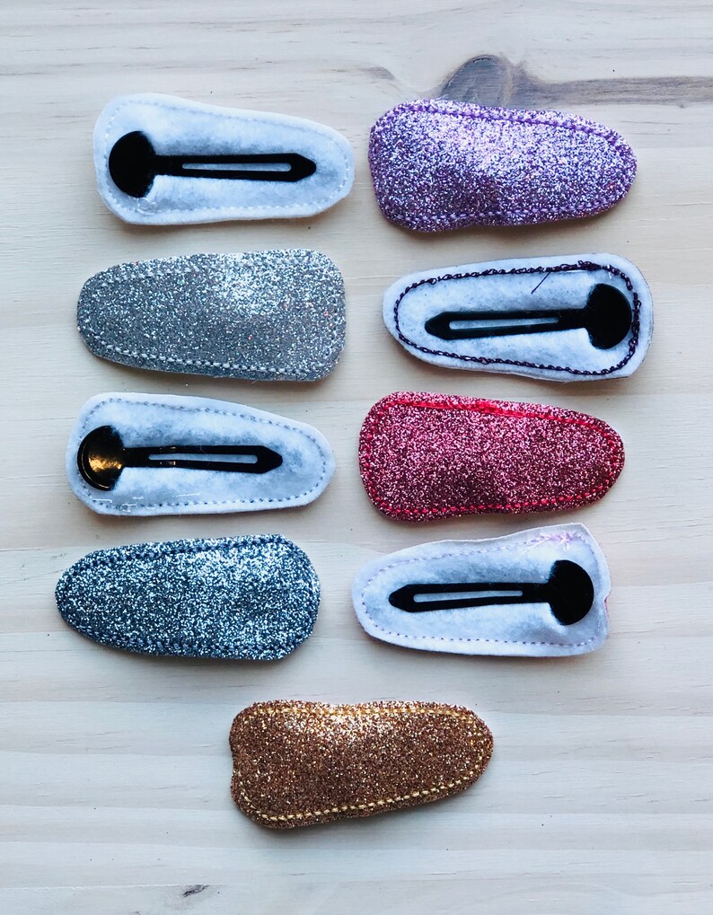 Sparkle Snap Clip Faux Leather Snap Clips Toddler Hair Etsy